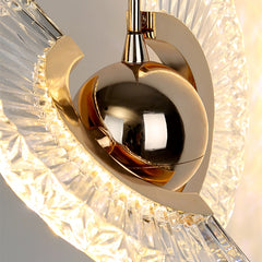 LED Ring Dazzling Pendant Light - Silver Oval Shell