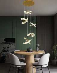 LED Ring Dazzling Pendant Light - 2 Oval Heads