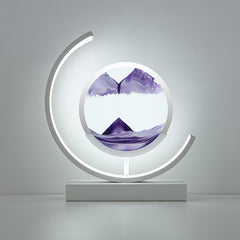 LED Quicksand Round Hourglass Table Lamp