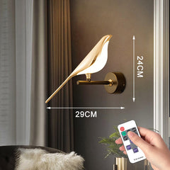 LED Golden Bird Wall Lamp