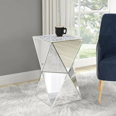 Mirrored Crystal Side Table