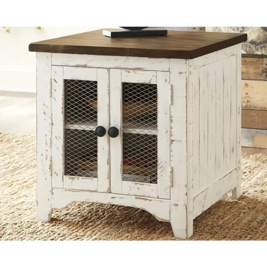 Wystfield Farmhouse End Table with Storage