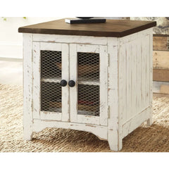 Wystfield Farmhouse End Table with Storage