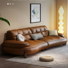 Classic Leather Couch Set