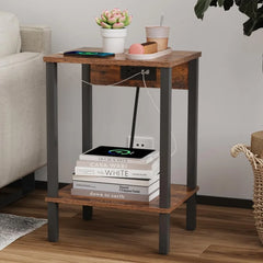 End Table with Charging Station (Set of 2)