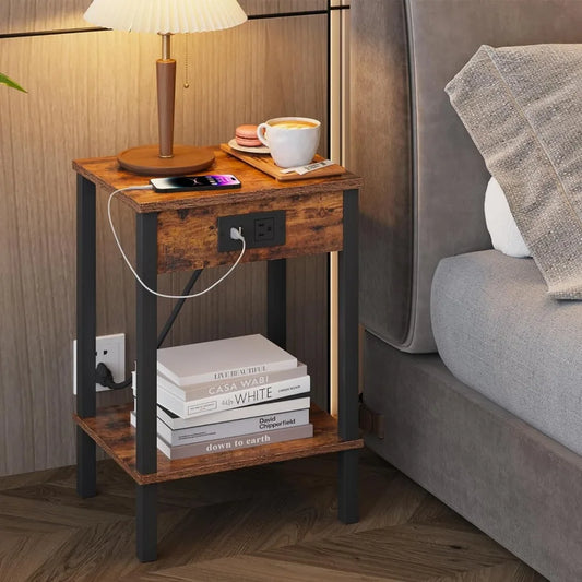 End Table with Charging Station (Set of 2)