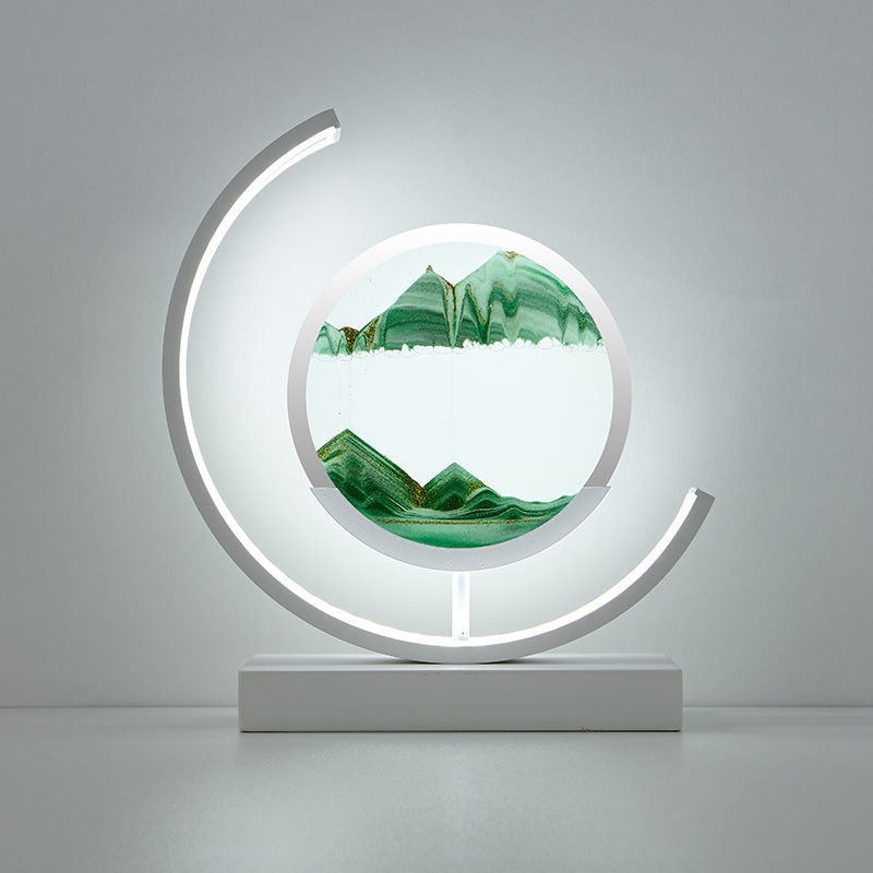 LED Quicksand Moon Hourglass Table Lamp