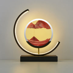 LED Quicksand Moon Hourglass Table Lamp