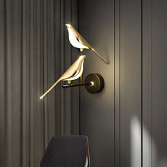 LED Golden Bird Wall Lamp