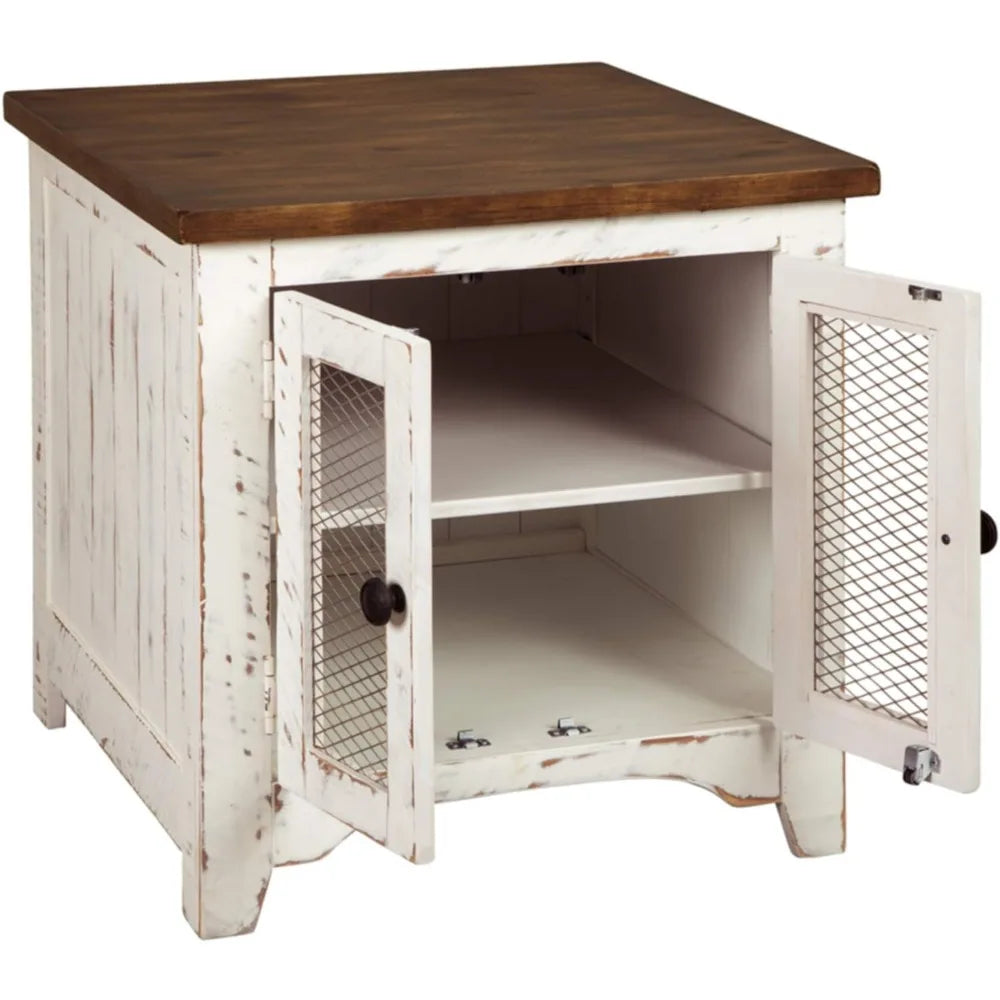 Wystfield Farmhouse End Table with Storage