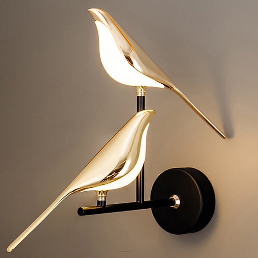 LED Golden Bird Wall Lamp