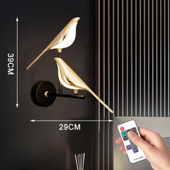 LED Golden Bird Wall Lamp