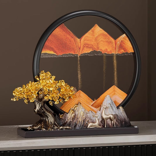 Flowing Sand Scape – 3D Kinetic Mountain & Tree Landscape