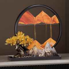 Flowing Sand Scape – 3D Kinetic Mountain & Tree Landscape