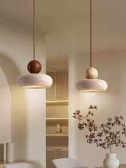 Sovereign Travertine Pendant – Natural Stone Hanging Light