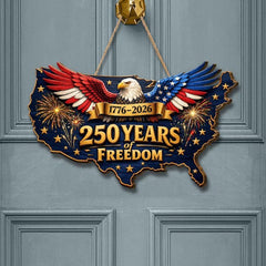 America 250 Commemorative Wooden Plaque – 1776–2026 Anniversary Edition