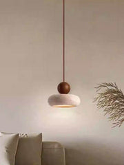 Sovereign Travertine Pendant – Natural Stone Hanging Light