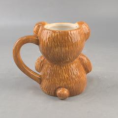 Teddy Silhouette Porcelain Mug – Sculptural Fine-Ceramic Vessel