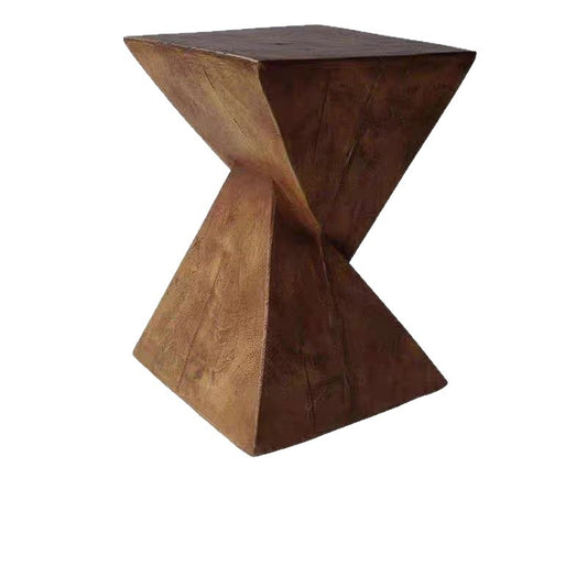 Geometric Pillar – Sculptural Magnesium Oxide Side Table