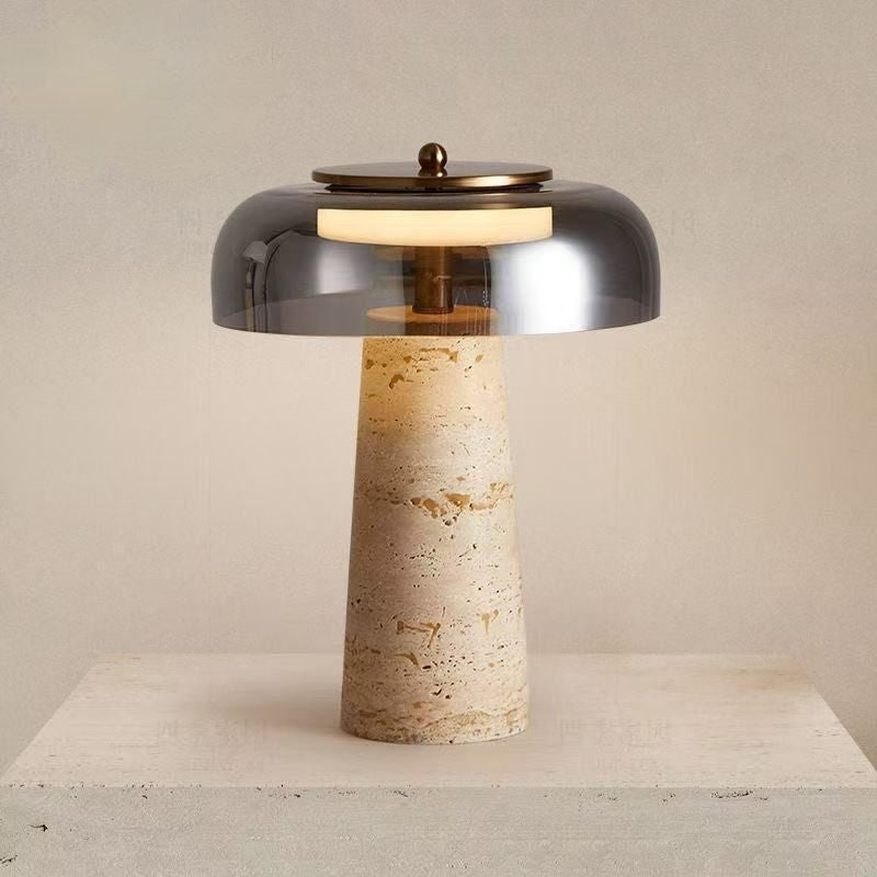 Nordic Stone Table Lamp – Sculptural Base with Adjustable Lighting