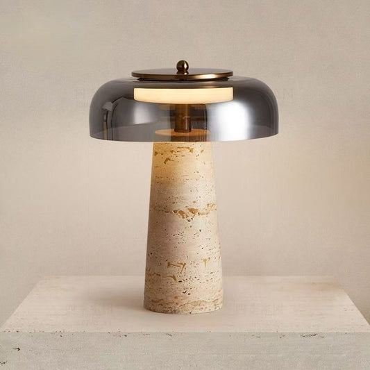Nordic Stone Table Lamp – Sculptural Base with Adjustable Lighting