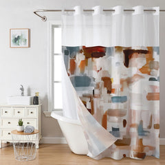 Carrara Flow Marble Shower Curtain – High-Definition Stone Texture Textile