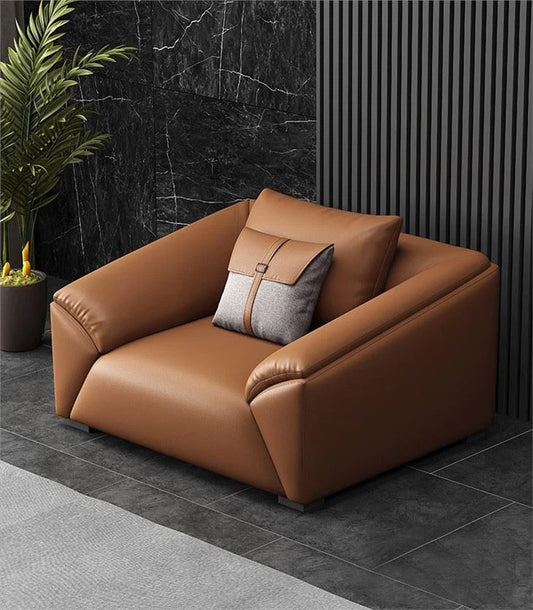 Single Seat Nordic Luxury Leather Sofa