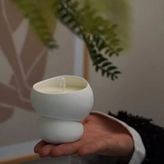 Aura Stone – Minimalist Scented Candle in Ceramic Vessel
