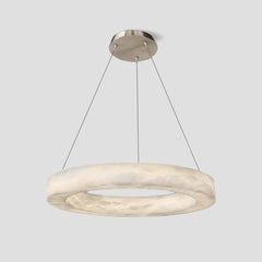 Celestial Ring Chandelier – Sculptural Marble-Look Resin (Available in 3 Sizes or Full Set)