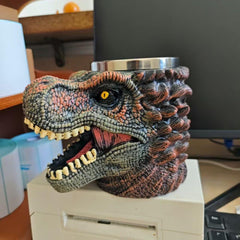 Primeval Resin Artifact – Hyper-Detailed Sculptural Dinosaur Vessel