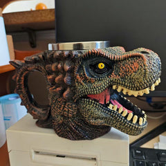 Primeval Resin Artifact – Hyper-Detailed Sculptural Dinosaur Vessel