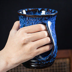 Wabi-Sabi Flow Mug – Sculptural Organic Ceramic Vessel
