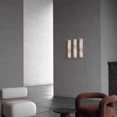 Lumia Alabaster Wall Sconce – Hand-Finished Spanish Marble & Brushed Gold