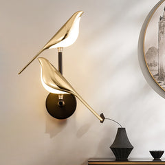 Bird Gold Plating Led Wall Lamp