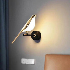 LED Golden Bird Wall Lamp