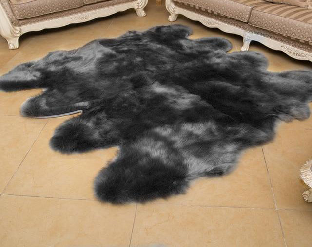 Valeria Ultra Soft Fur Rug Grey