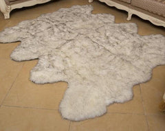 Valeria Ultra Soft Fur Rug Black White