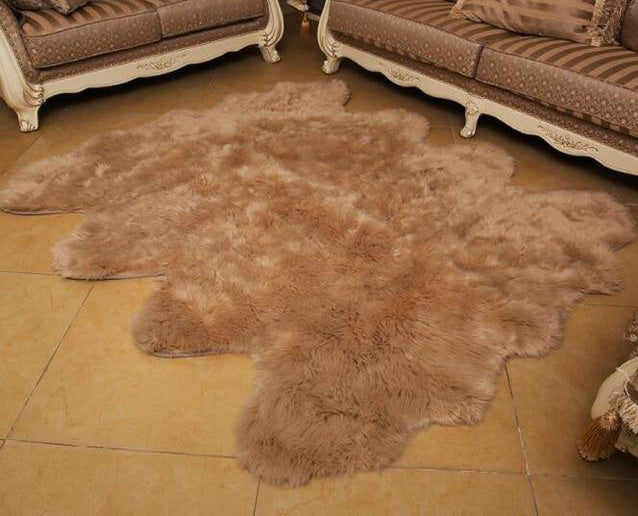 Valeria Ultra Soft Fur Rug Beige