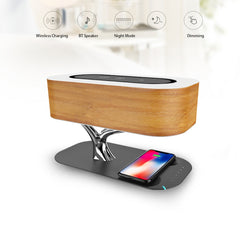 LED Smart Table Lamp with Built-in Bluetooth Speaker and Wireless Charger