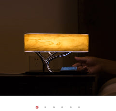 LED Smart Table Lamp with Built-in Bluetooth Speaker and Wireless Charger