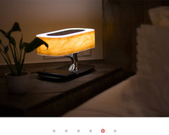 LED Smart Table Lamp with Built-in Bluetooth Speaker and Wireless Charger